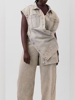 TWO PIECES : GAP x HFR denim oversized vest and Denim